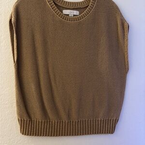 LOFT Tan Knit Pullover